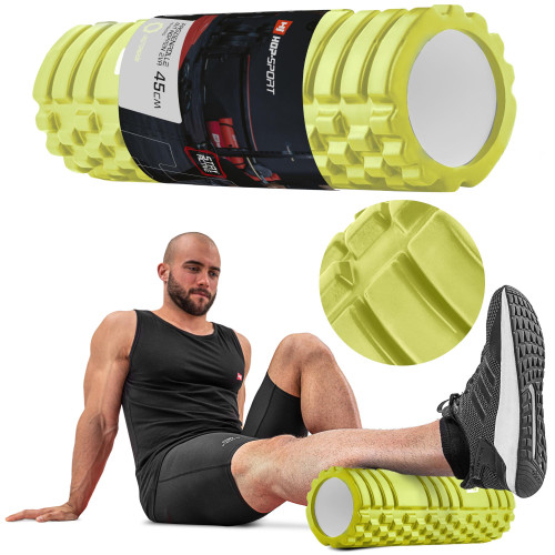 Масажний ролик  Hop-Sport HS-A045YG EVA 45 см lime - фото №3